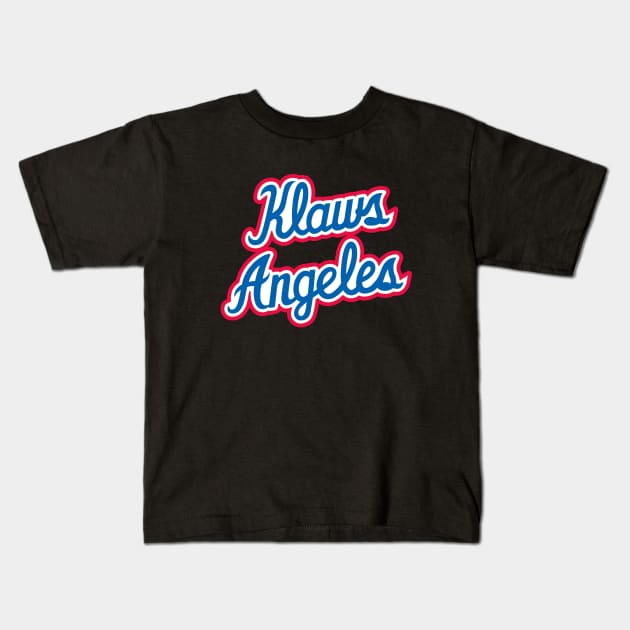 Klaws Angeles - Black Kids T-Shirt by KFig21